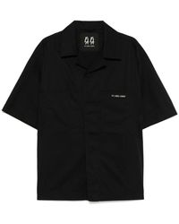44 Label Group - Schwarzes Hemd Mit Taschen Und Camp-Kragen - Lyst