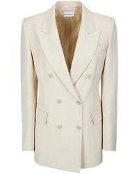 P.A.R.O.S.H. - Jassen ,Leer Rania Double-Breasted Jacket - Lyst