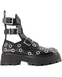 McQueen - Lederstiefel - Lyst