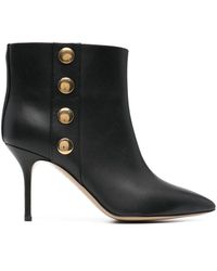 Moschino - Schwarze logo-gravierte stiefeletten - Lyst