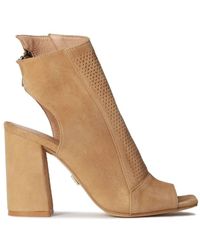 Kazar - Schoenen ,Bruin ,Leer Lichtbruine Peep Toe Laarzen - Lyst