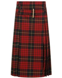 McQueen - Skirt With Check Pattern - Lyst