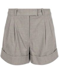 Rag & Bone - Korte Broeken ,Grijs ,Wol Geplooide Shorts - Lyst