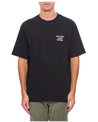 Drole de Monsieur - Tops ,Zwart ,Katoen Logo T-Shirt - Lyst