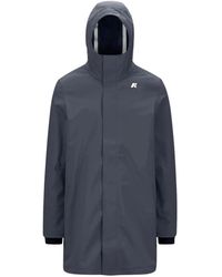 K-Way - Blauwe Waterdichte Winddichte Herenjas - Lyst