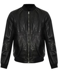 AllSaints - Morten Leren Jas - Lyst