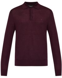 DSquared² - Wool Polo Met Geborduurd Logo - Lyst