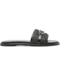 Michael Kors - Schwarze slide hausschuhe für frauen - Lyst