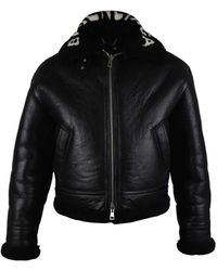 Balenciaga - Jassen ,Zwart ,Wol Shearling Bombadier Jacket - Lyst