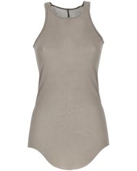 Rick Owens - Zijde Blend Mouwloze Grijze Top - Lyst