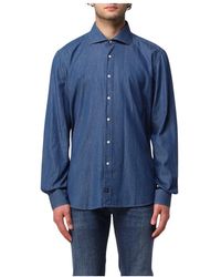 Fay - Washed French Collar Shirt - Lyst