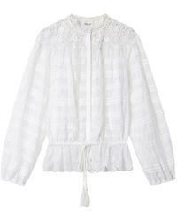 Isabel Marant - Overhemden ,Wit ,Katoen Polly Top - Lyst
