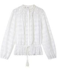 Isabel Marant - Overhemden ,Wit ,Katoen Polly Top - Lyst