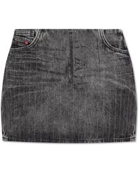 DIESEL - Rokken ,Grijs ,Katoen De-Pra-Mini-S3 Rok - Lyst