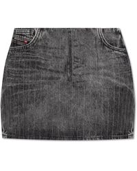 DIESEL - Rokken ,Grijs ,Katoen De-Pra-Mini-S3 Rok - Lyst