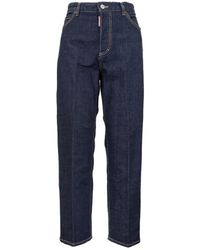 DSquared² - Jeans ,Blauw ,Katoen Straight Jeans - Lyst