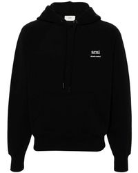 Ami Paris - Hoodies & Sweatvesten ,Zwart ,Katoen Casual Zwarte Katoenen Sweatshirt - Lyst