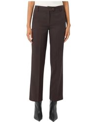 Marella - Broeken ,Bruin ,Polyester Ghinea Straight Broeken - Lyst