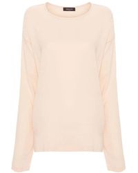 Fabiana Filippi - Jersey Rosa Claro Con Cuello Redondo Y Hombros Caídos, Mujer, Talla - Lyst