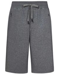 Dolce & Gabbana - Melange graue gerippte sweatpants - Lyst