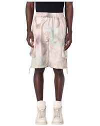 DISCLAIMER - Cargo Shorts Mit Abstraktem Druck - Lyst