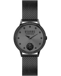 Versus - Accessoires ,Zwart ,Kristal Strandbank Dameshorloge - Lyst