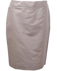 Armani - Rokken ,Grijs ,Katoen Zijde/Katoen Grijze Rok Collectie - Lyst
