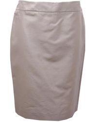 Armani - Rokken ,Grijs ,Katoen Zijde/Katoen Grijze Rok Collectie - Lyst