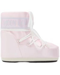 Moon Boot - Rosa Wasserdichte Icon Low Stiefel - Lyst