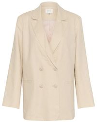 Gestuz - Jassen ,Linnen Ancient Scroll Linen Blazer - Lyst