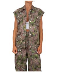Liu Jo - Jassen ,Veelkleurig ,Katoen Gilet Met Print - Lyst