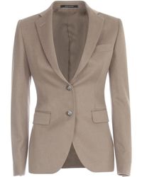 Tagliatore Single Breasted Jacket Double Slits - Naturel