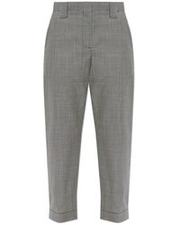 Versace - Broeken ,Zwart ,Wol Wollen Ruitjesbroek - Lyst