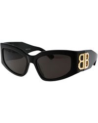 Balenciaga - Stylische sonnenbrille bb0321s,sonnenbrille 57 schwarzes eckiges gestell - Lyst