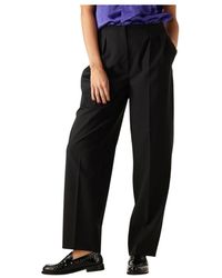 SELECTED - Broeken ,Zwart ,High Waist Barrel Pant - Lyst
