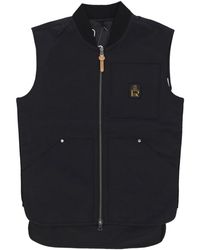 Refrigiwear - Jassen ,Zwart ,Katoen Zwarte Mouwloze Rip-Stop Vest - Lyst
