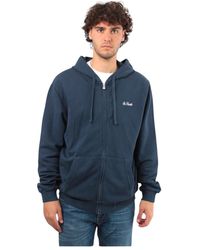 Mc2 Saint Barth - Blaue zip-hoodie mit logo-detail - Lyst