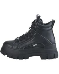 Buffalo - Zwarte Veganistische Mid-Top Schoenen - Lyst
