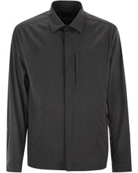 Herno - Jassen ,Grijs ,Wol Shirt-Cut Jacket - Lyst
