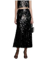 Self-Portrait - Sequin Midi Rok - Lyst