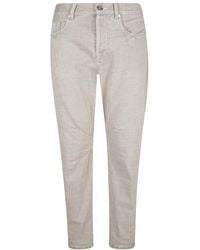 Eleventy - Relaxed Fit Denim Hose Mit Bundfalten - Lyst