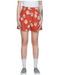 Mujer Ropa de Shorts de Minishorts Marino shorts de Obey de color Rojo 