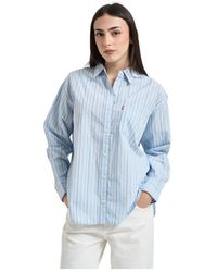 Levi's - Overhemden ,Veelkleurig ,Katoen Vertical Striped Shirt - Lyst