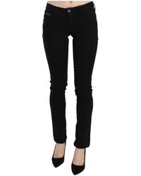 CoSTUME NATIONAL - Jeans slim fit in denim nero con paillettes - Lyst