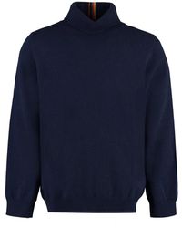 Paul Smith - Maglione in cashmere a collo alto a coste - Lyst