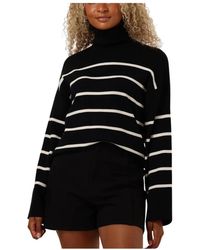 SELECTED - Truien & Vesten ,Veelkleurig ,Polyester Slfkamma Ls Knit Roll Neck - Lyst