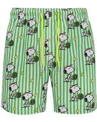 Mc2 Saint Barth - Verde abbigliamento mare edizione speciale snoopy boxer - Lyst