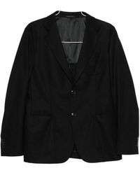 Giorgio Armani - Schwarze Jacke Mit Zwei Knöpfen Und Taschen - Lyst