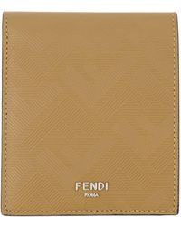 Fendi - Leder geldbörse shadow bicolor metall - Lyst