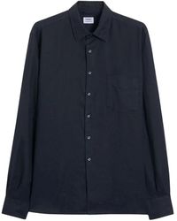 Aspesi - Overhemden ,Blauw ,Linnen Camicia Sedici - Lyst